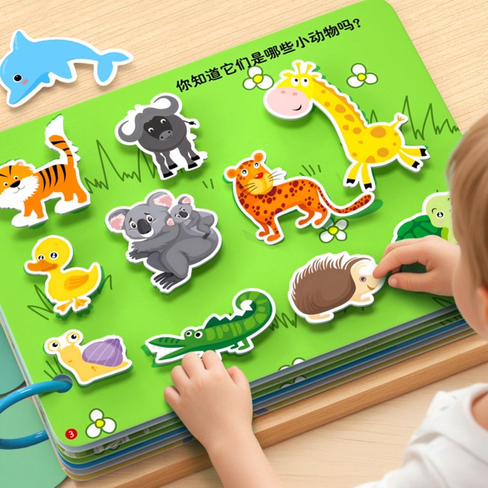 Kids Early Education Books - Прочная 10-страничная детская разрывная книга, мультяшная