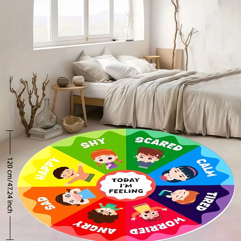 Круглый коврик для детей с эмо – обзор и цена Kids Education Charts