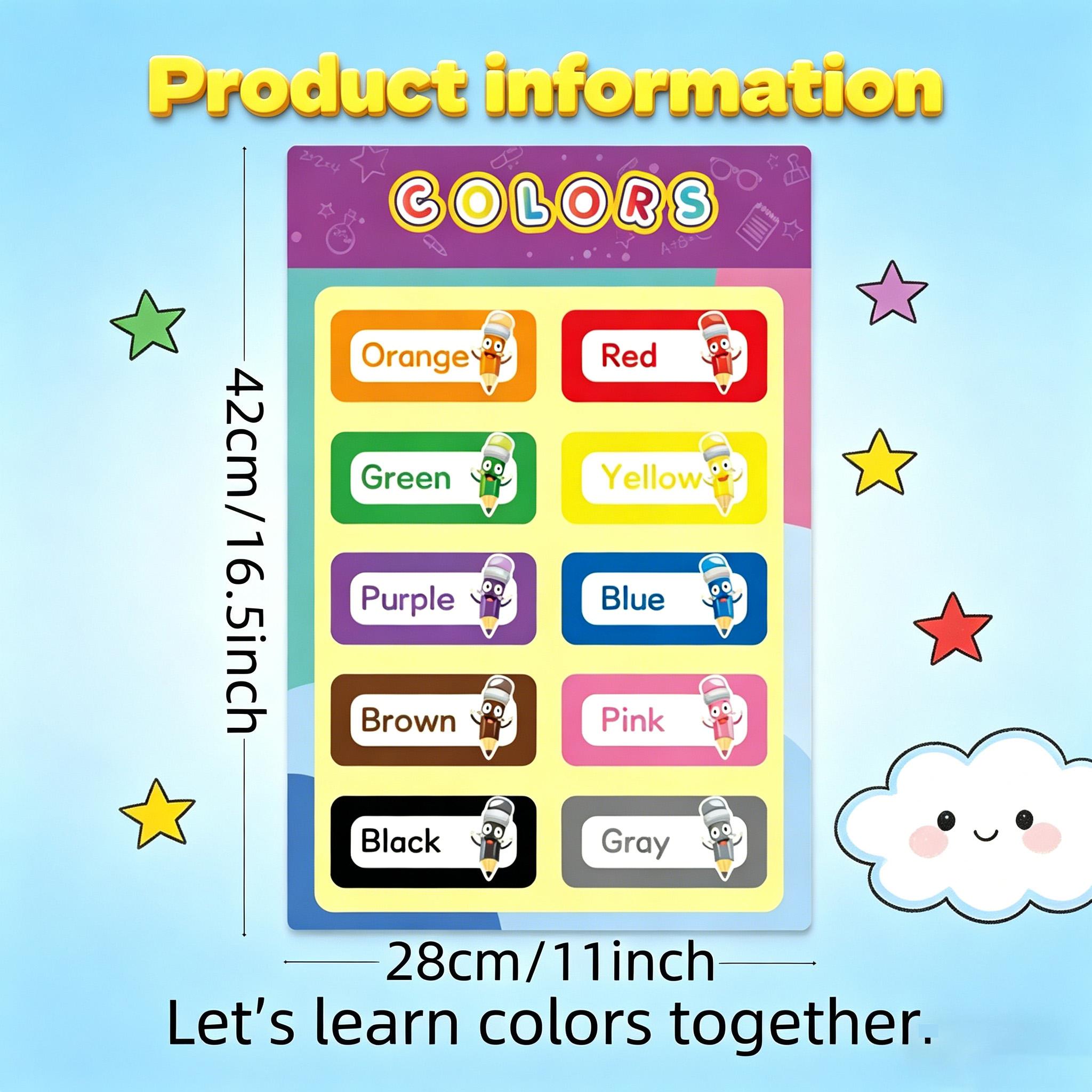 16 развивающих плакатов для ма – обзор и цена Kids Education Charts